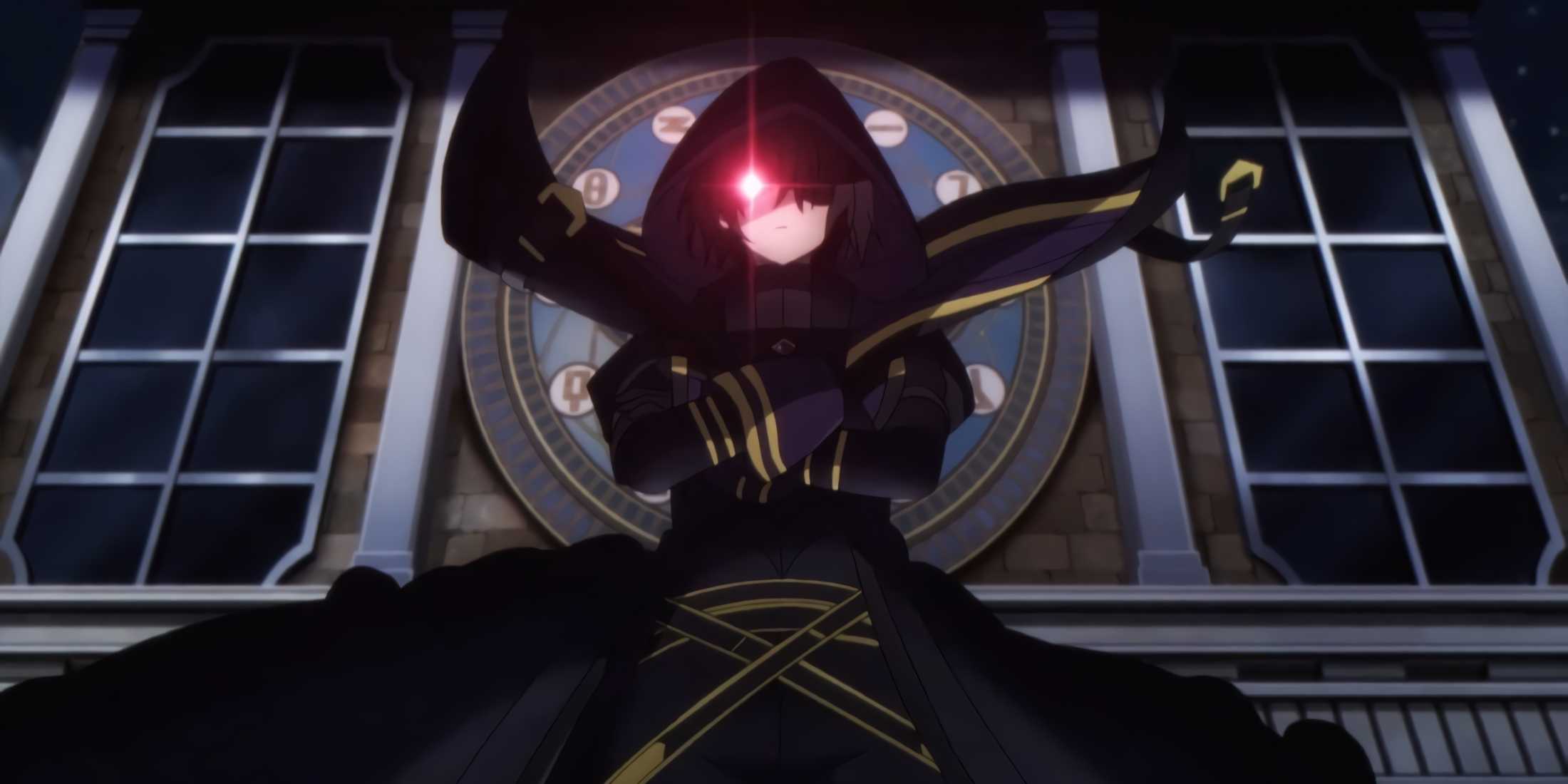 Cid activates his magic during the opening sequence of the anime.