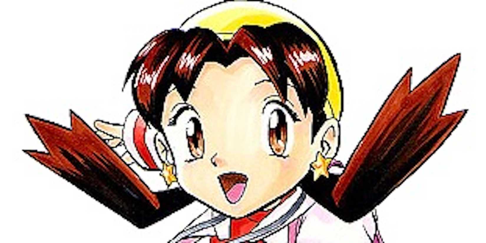 Crystal smiles in the manga.