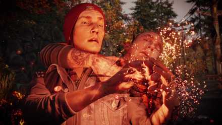 Delsin absorbing powers in inFAMOUS Second Son (2014)