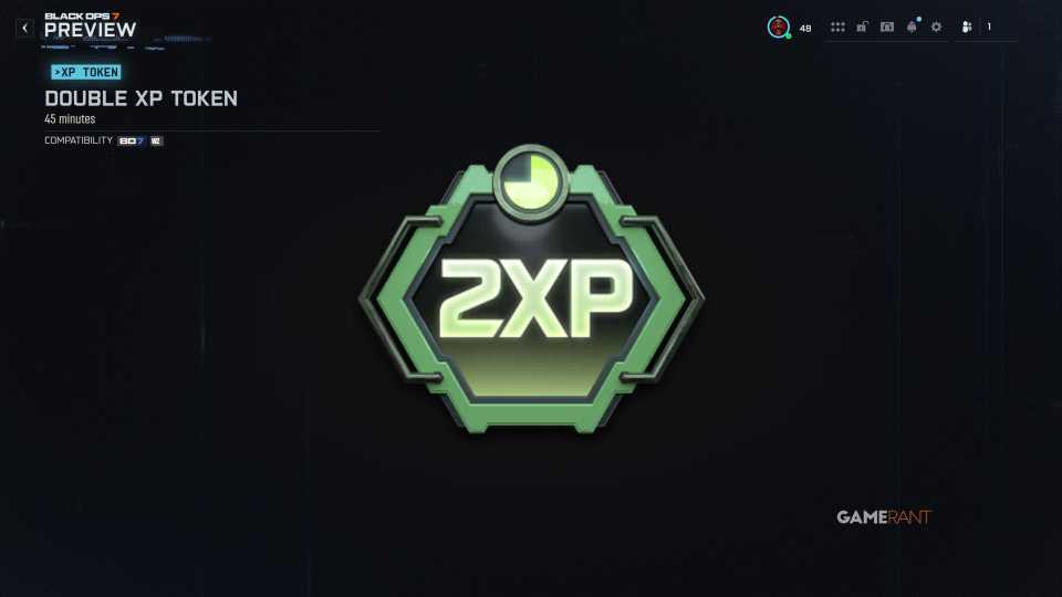 Double XP Tokens (45 minutes) - Lost Outpost event reward