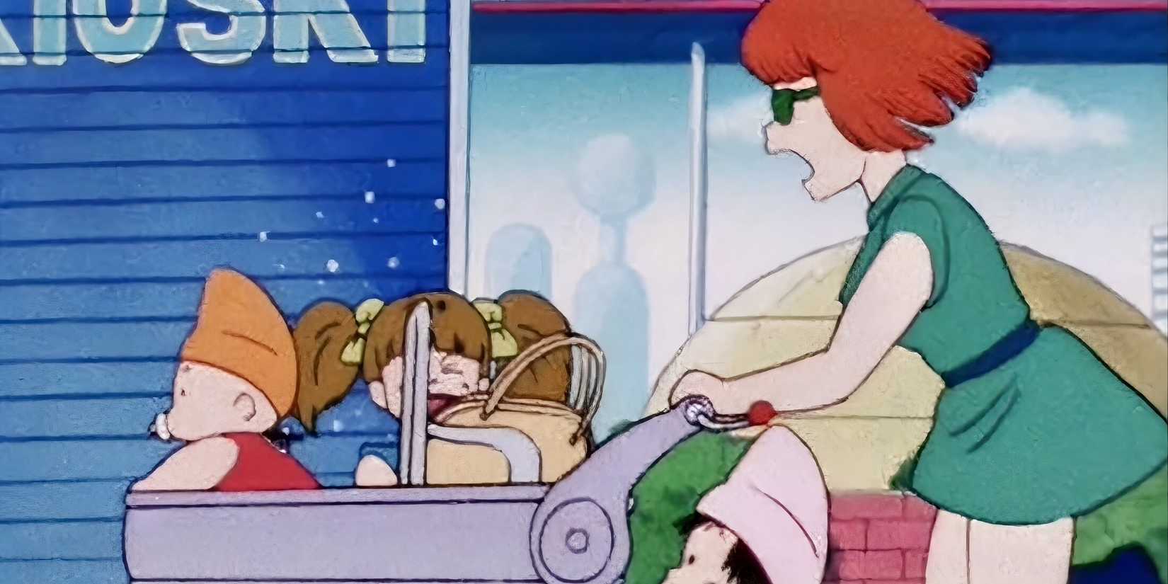 Dragon Ball character mother with sunglasses