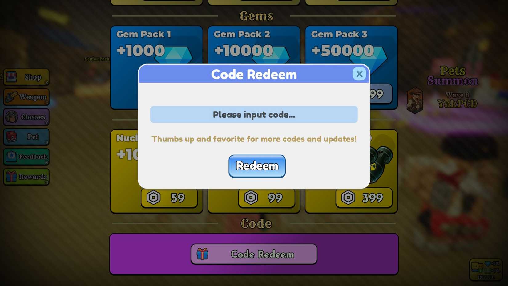 Escape Zombies Railway tab codes