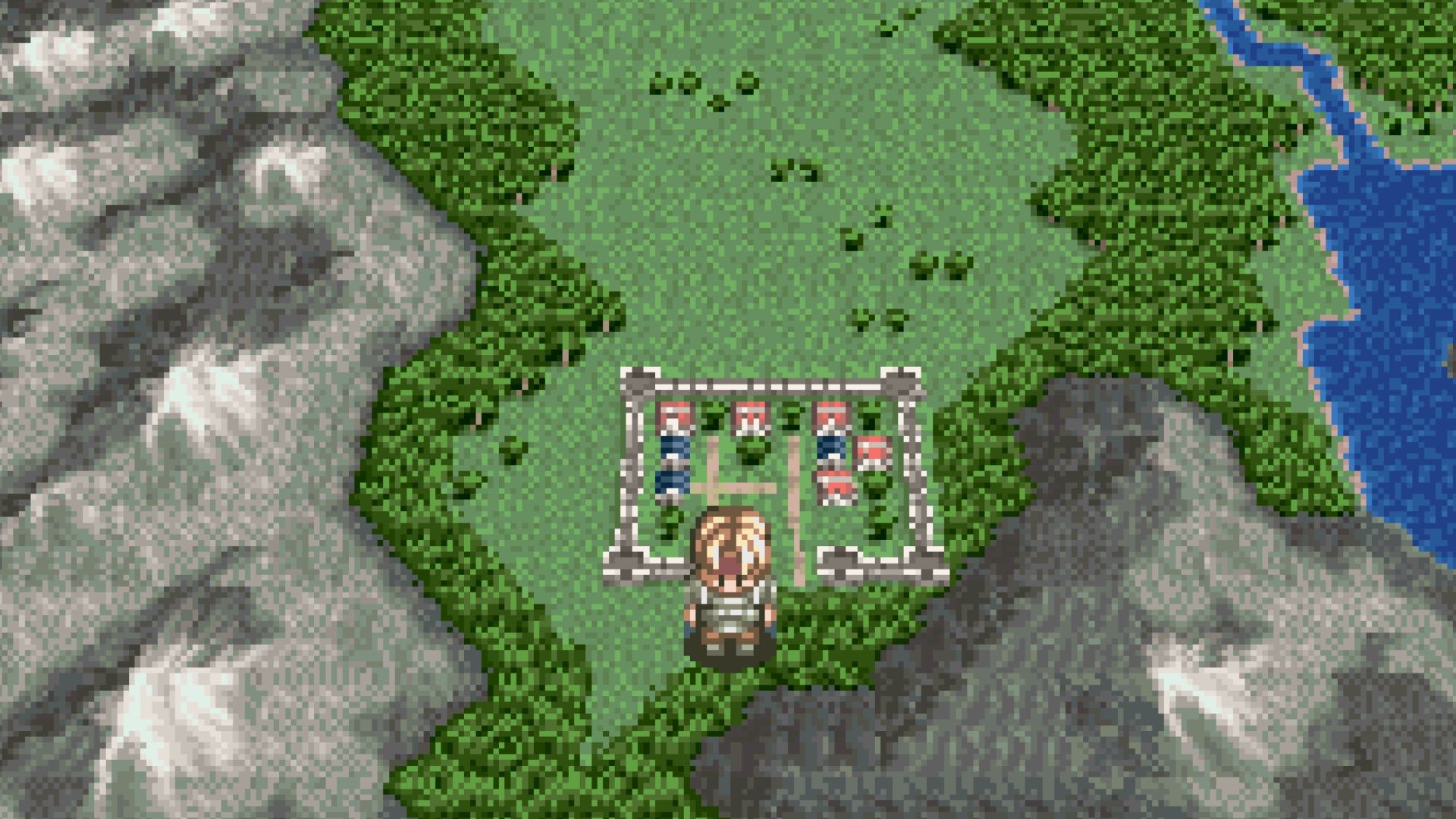 Exploring the world map in Tales of Phantasia (SNES)