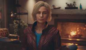 a close up short of sarah in starfield