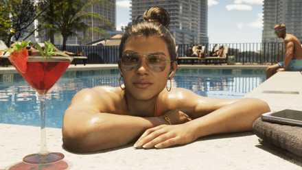 lucia in the pool in grand theft auto 6