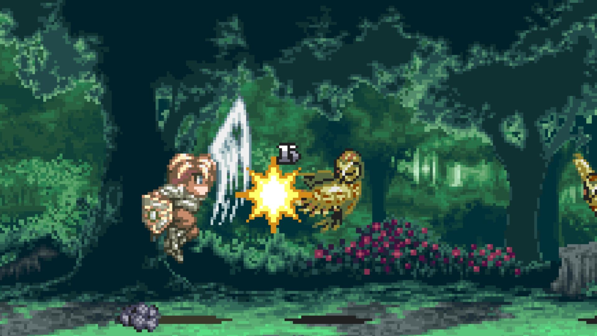 Fighting enemies in battle in Tales of Phantasia (SNES)
