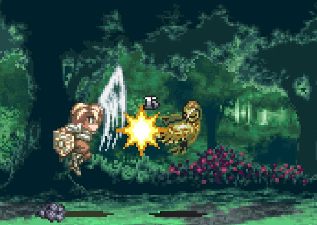 Fighting enemies in battle in Tales of Phantasia (SNES)