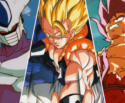 Final Form Cooler, Super Saiyan 1 Gogeta, and Kaioken x100 Goku
