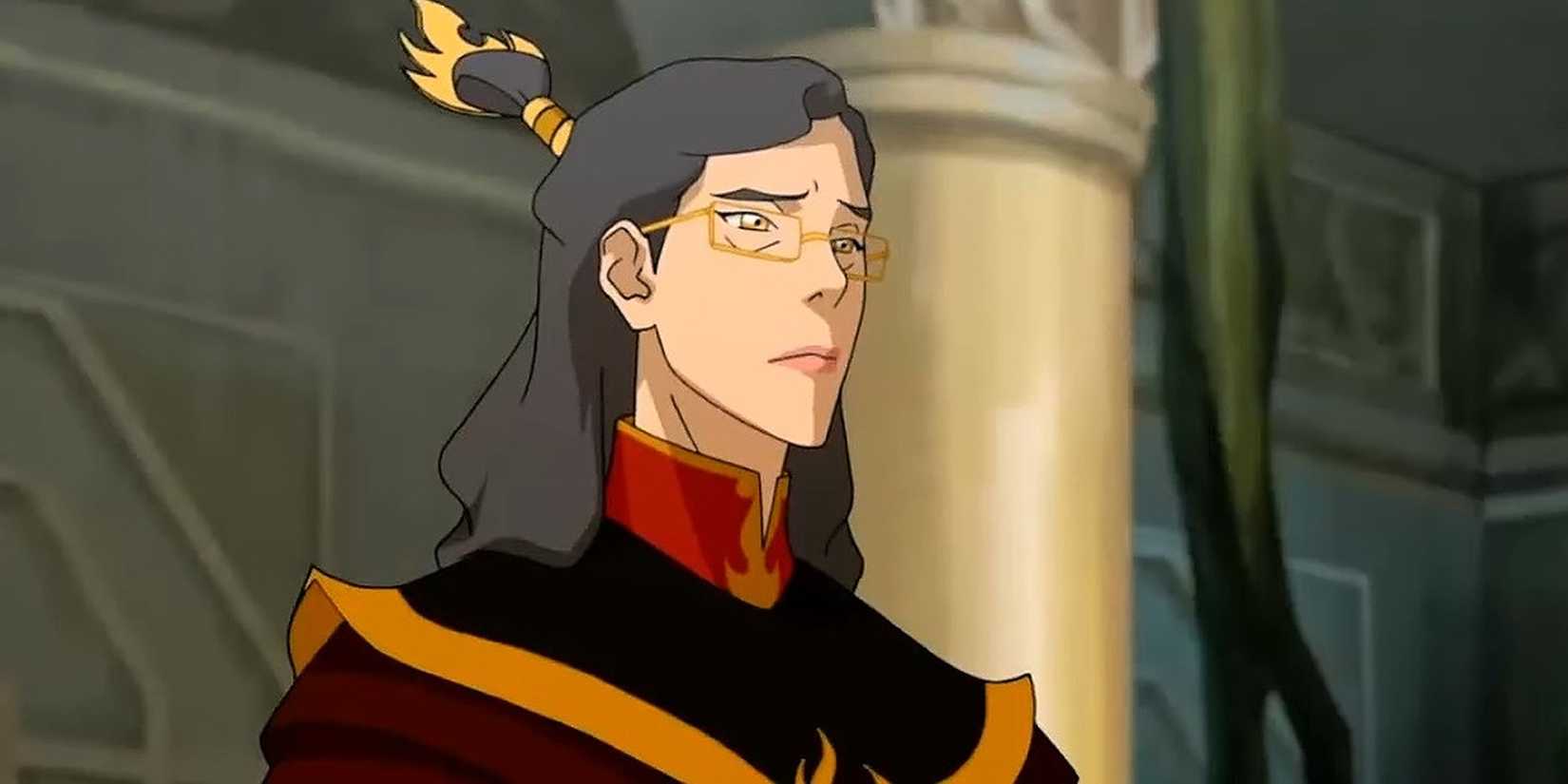 Fire Lord Izumi in a meeting.