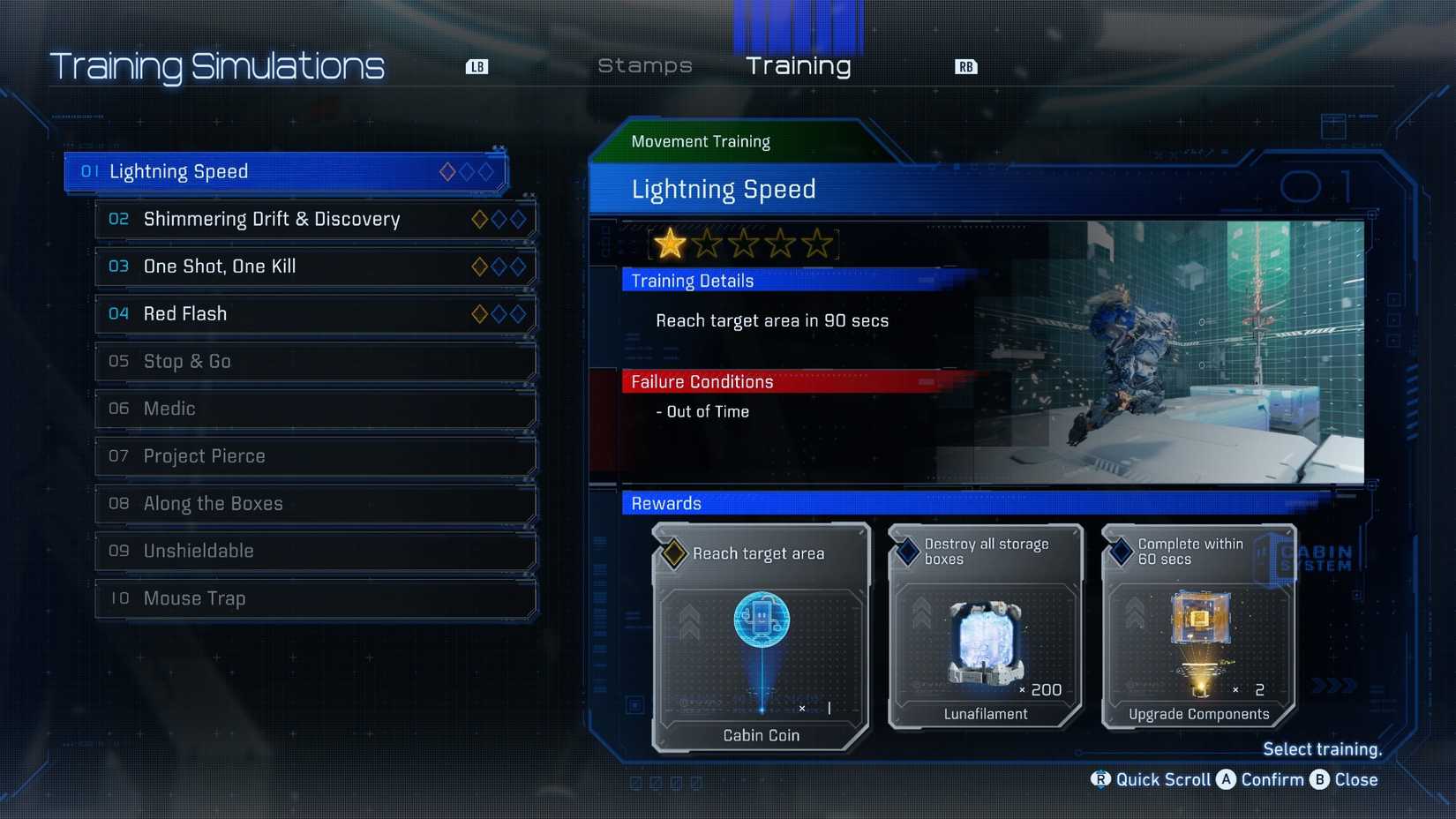 Get Cabin Coins from Training Simulations Pragmata