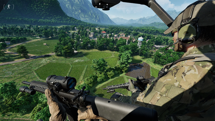 Riding a helicopter alongside another player in Gray Zone Warfare