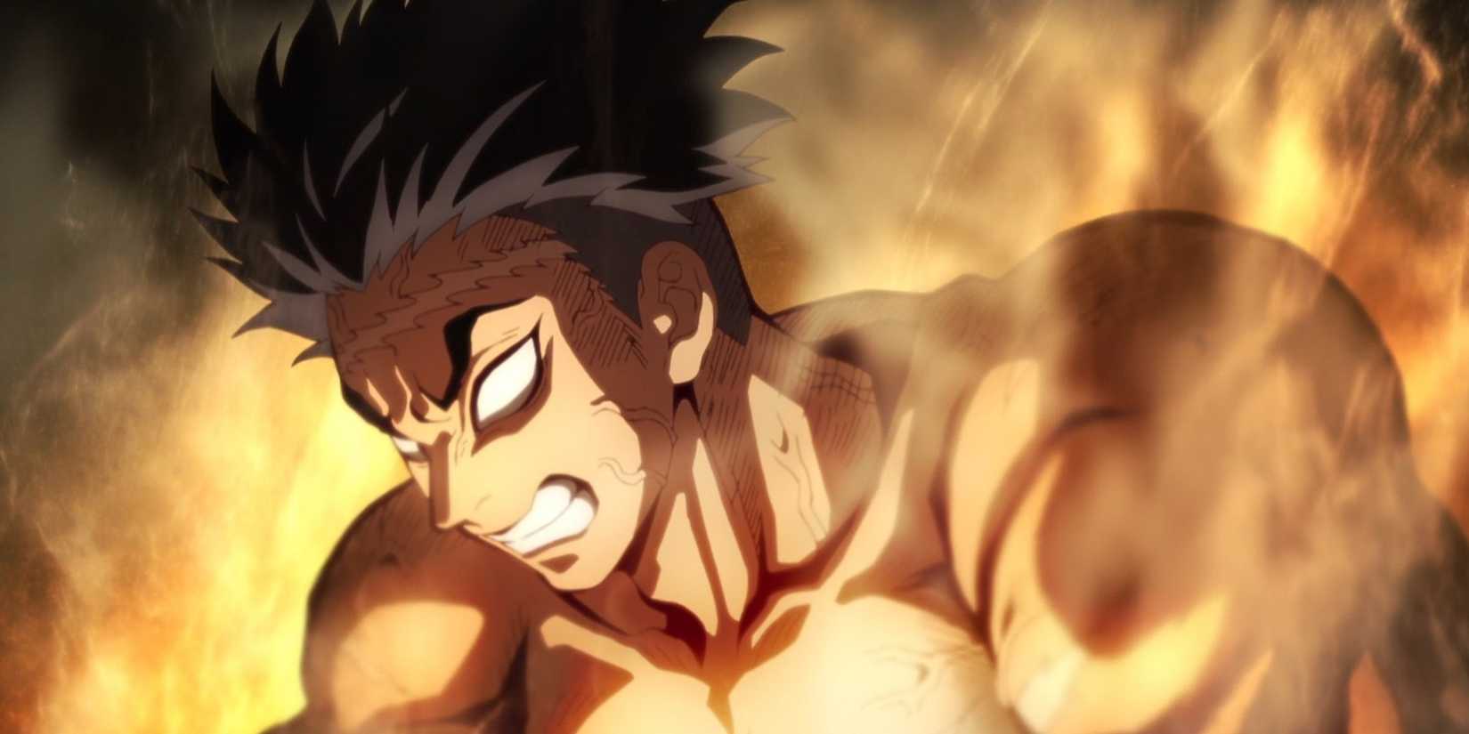 Gyomei Himejima uses repetitive movements without his shirt on.