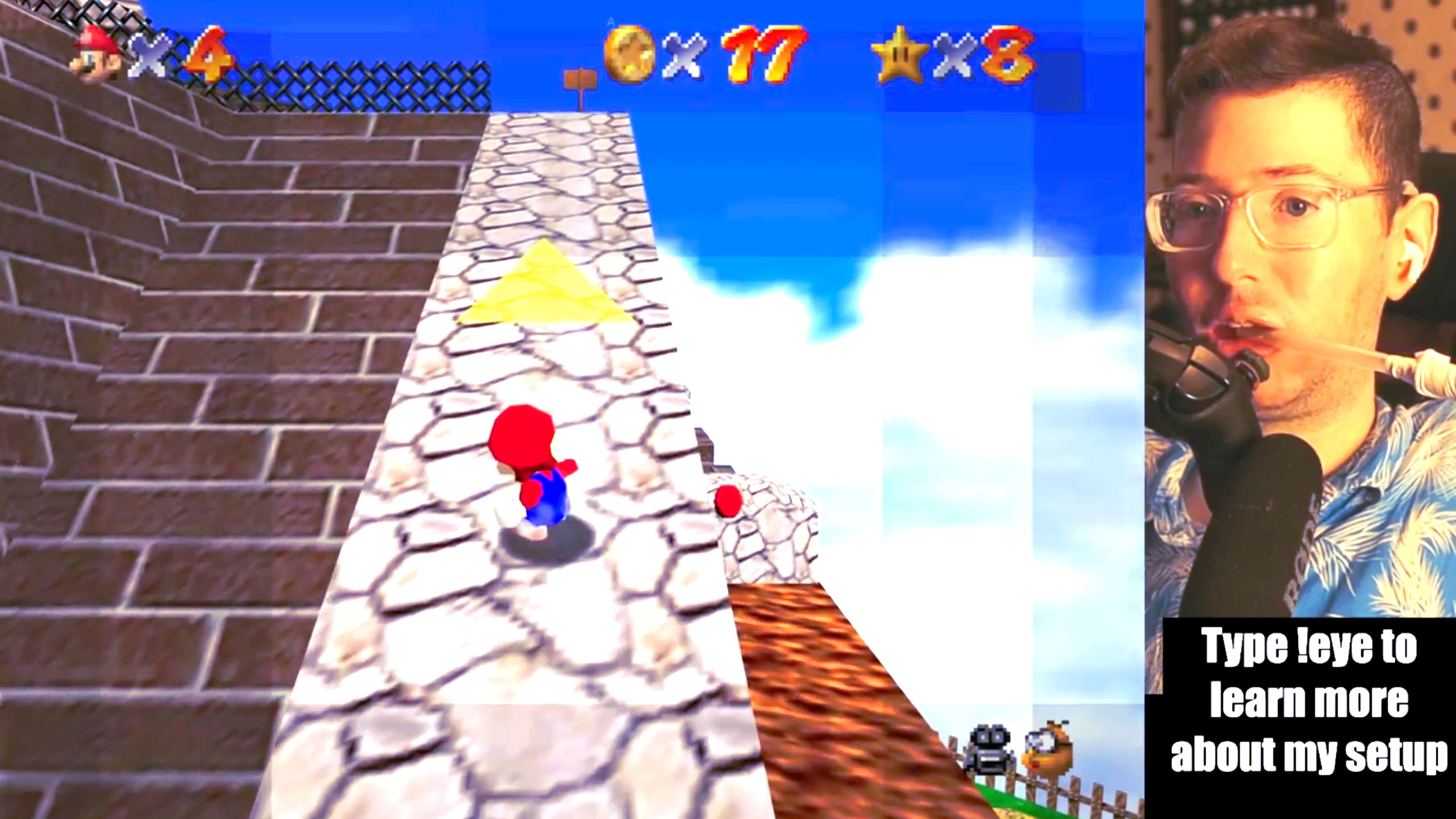 A Gamer is Beating Super Mario 64 Using Nothing But Their Eyes