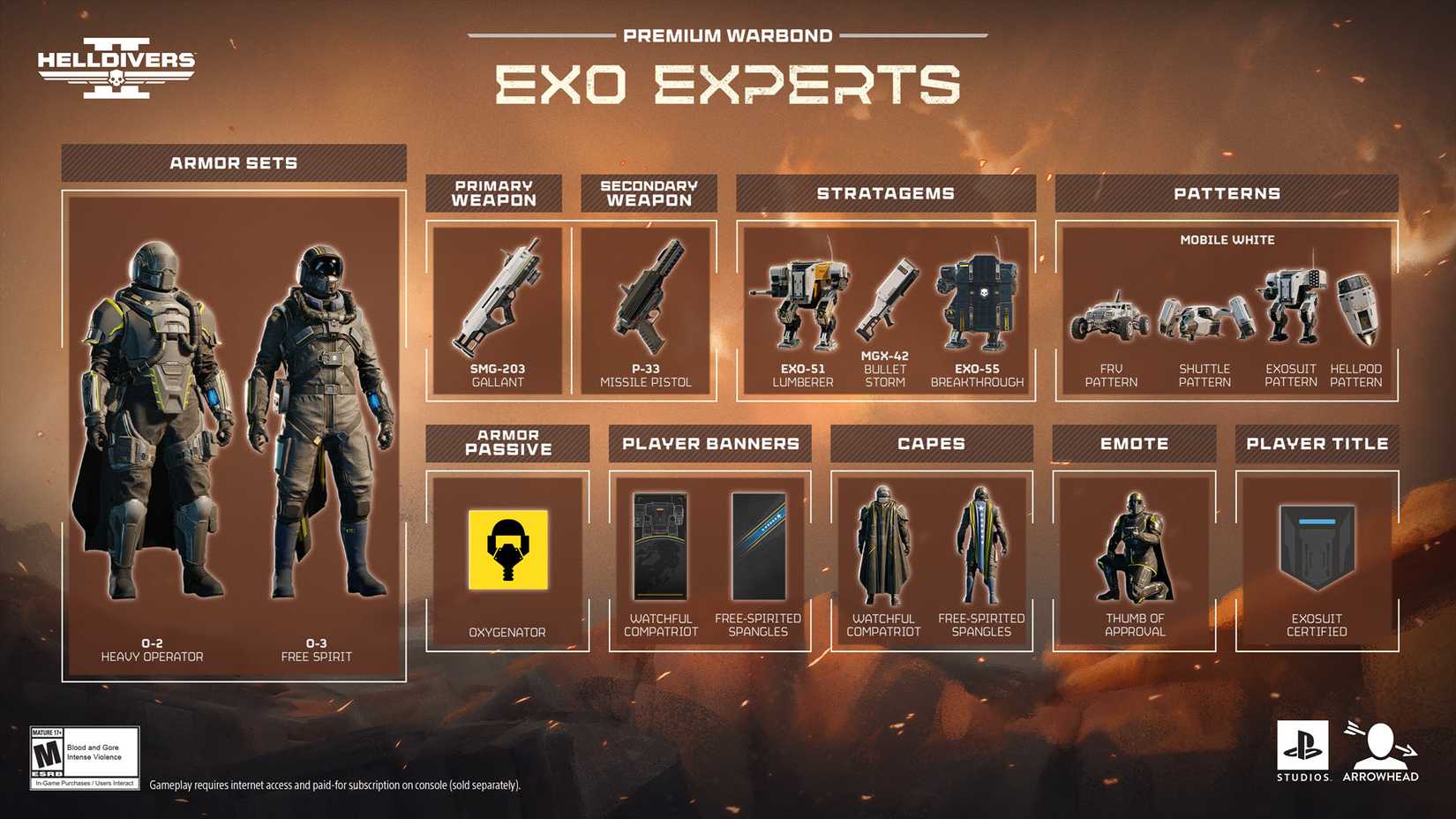 helldivers 2 exo experts premium warbond warbond