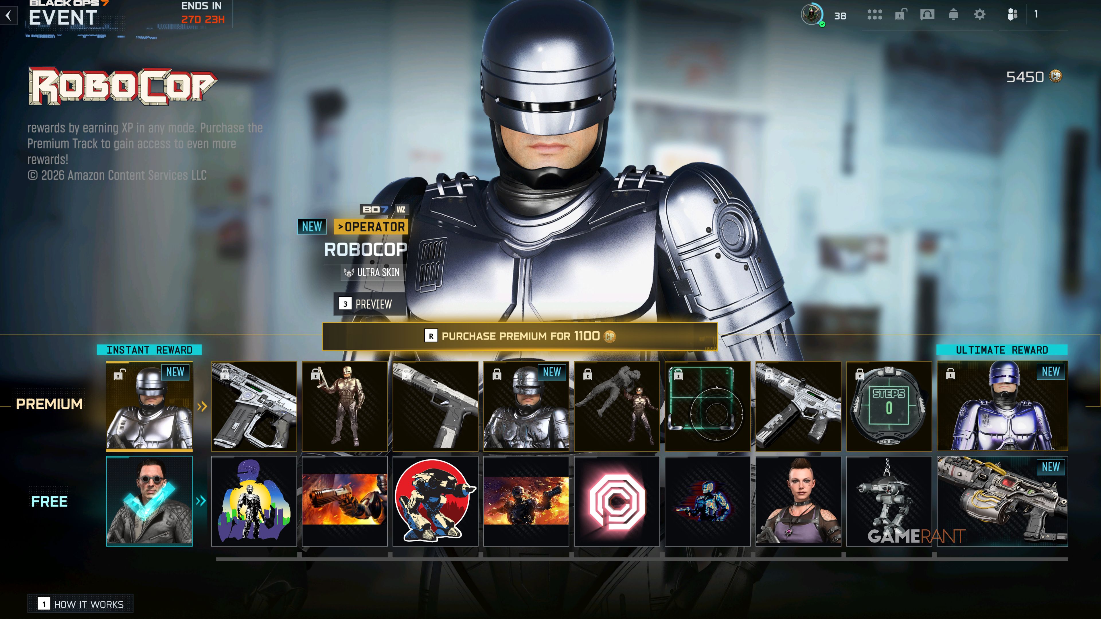 All RoboCop Event Pass Rewards in Black Ops 7 & Warzone