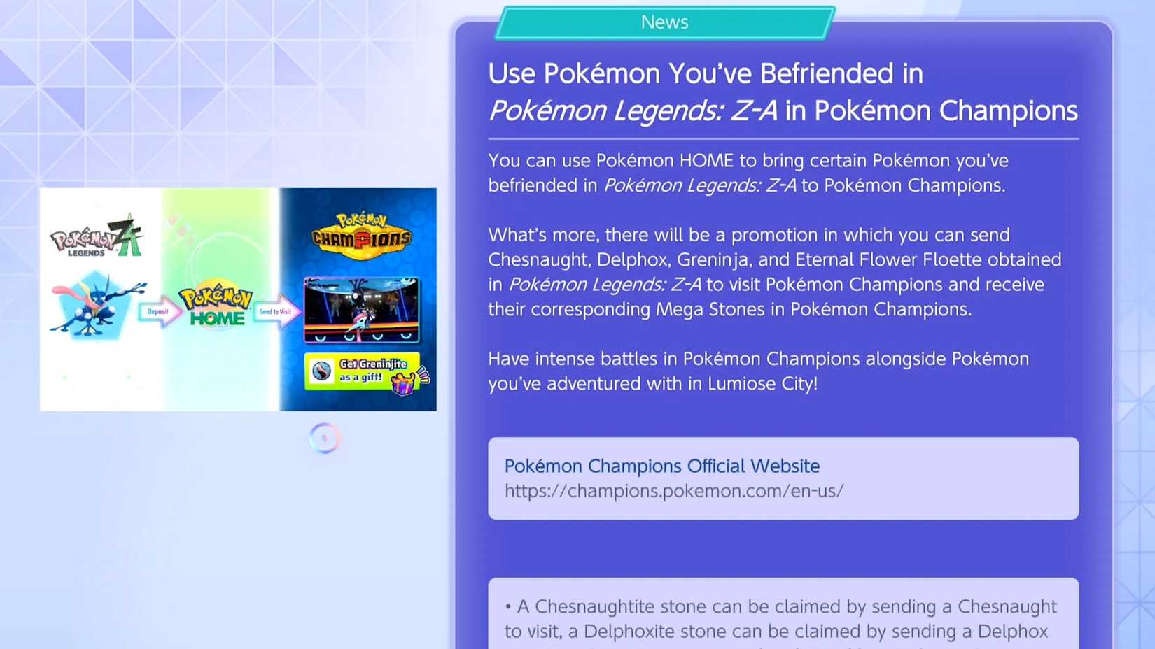 How to get Mega Stones in Pokemon Champions transferring from Legends ZA