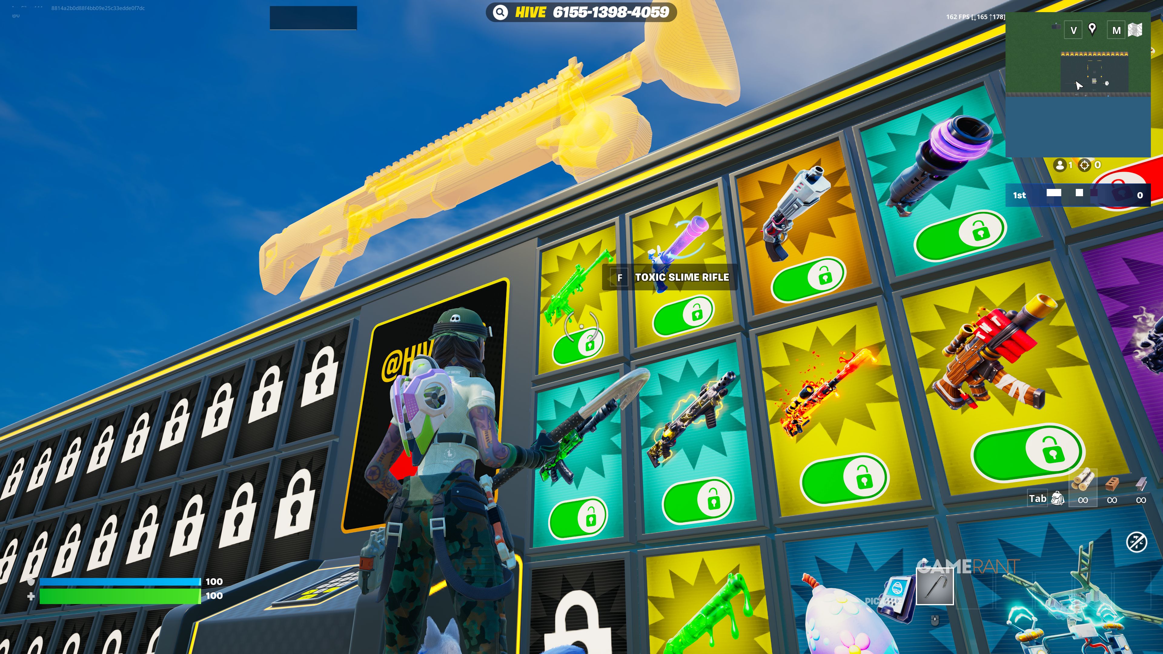 how to get the Toxic Slime Shotgun in 1v1 with every gun - fortnite