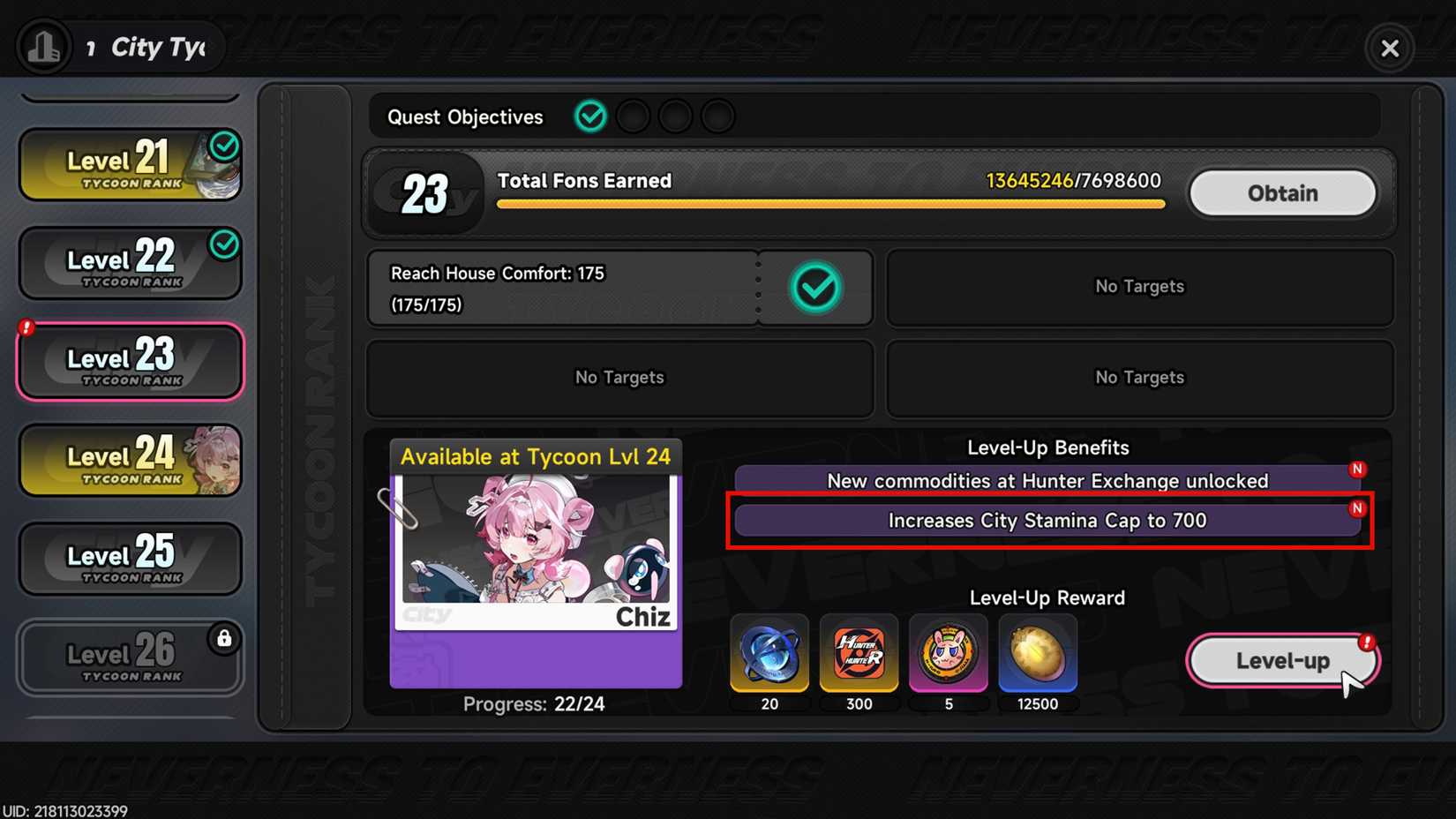 How to increase city health limit in NTE