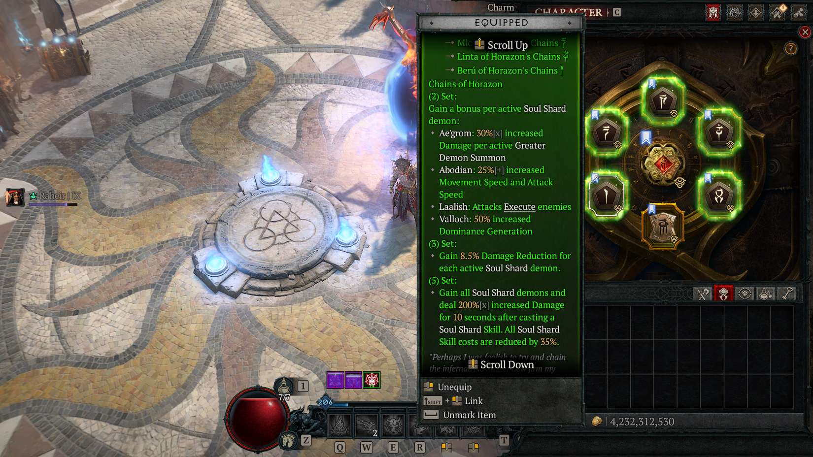 D4 System One Chain Best Endgame Warlock Build in Diablo 4