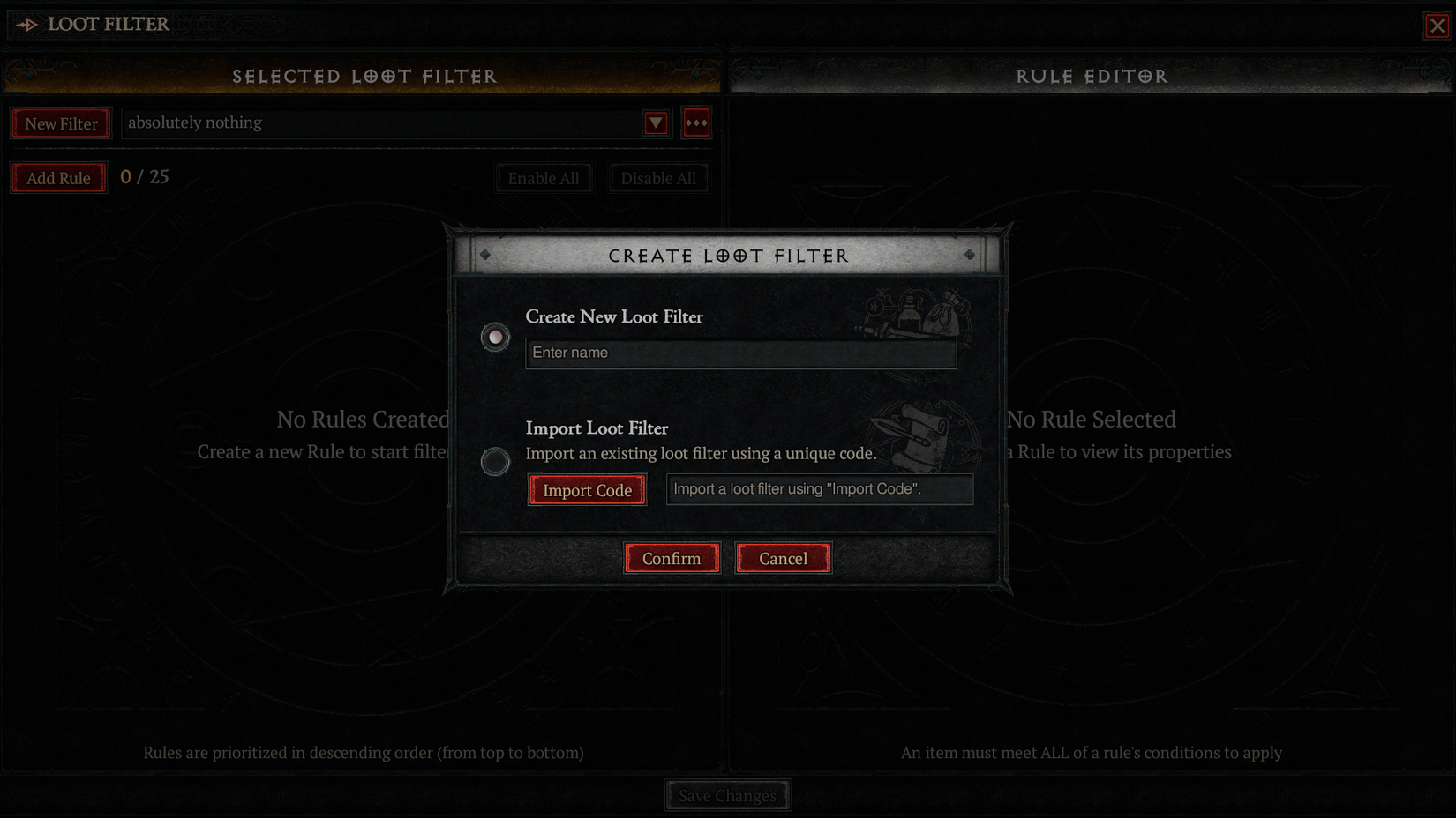 Creating and Importing D4 Loot Filters