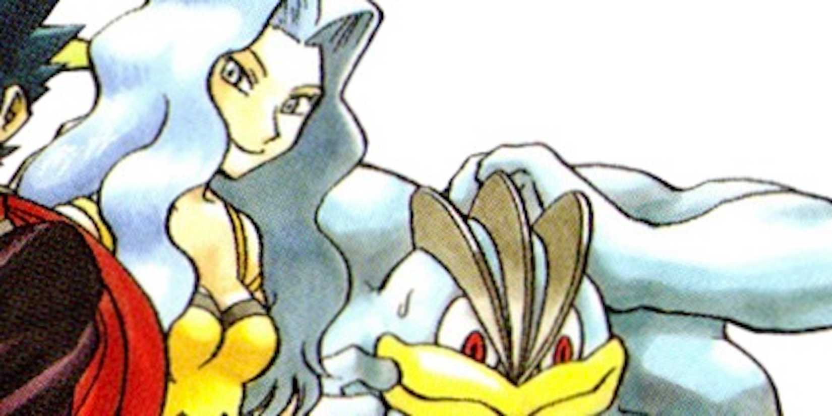 Karen and Machamp in the manga.
