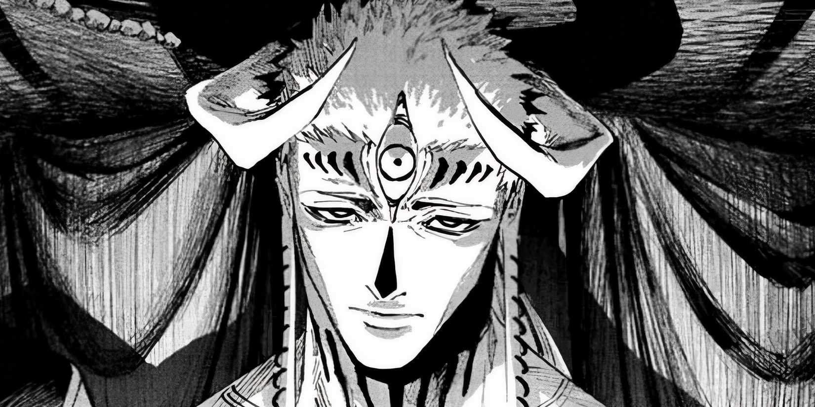 jujutsu kaisen modulo dabura karaba black and white