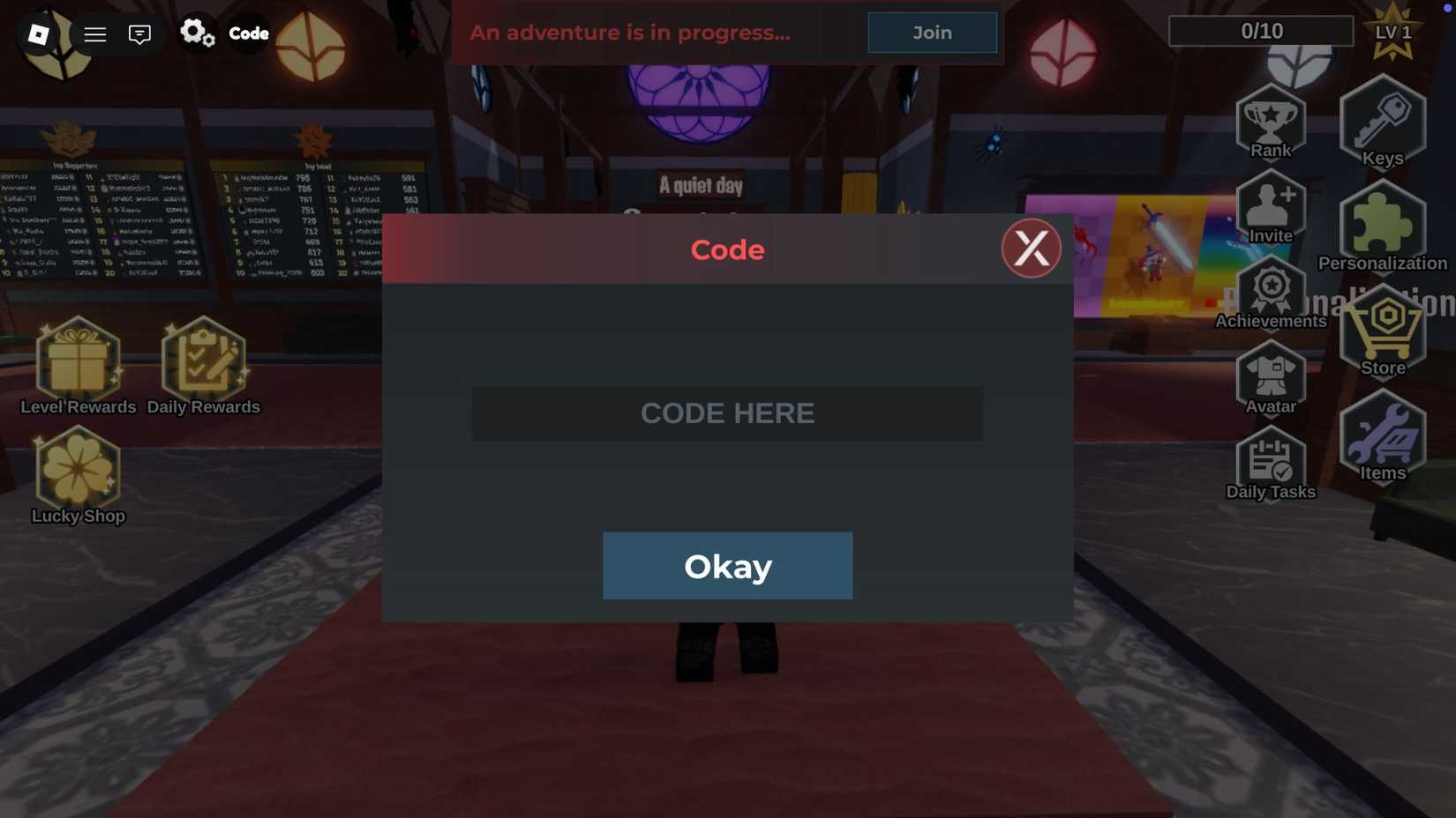 Roblox Keys Codes