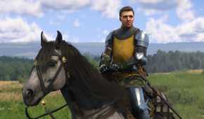 Henry riding a horse in Kingdom Come: Deliverance 2.