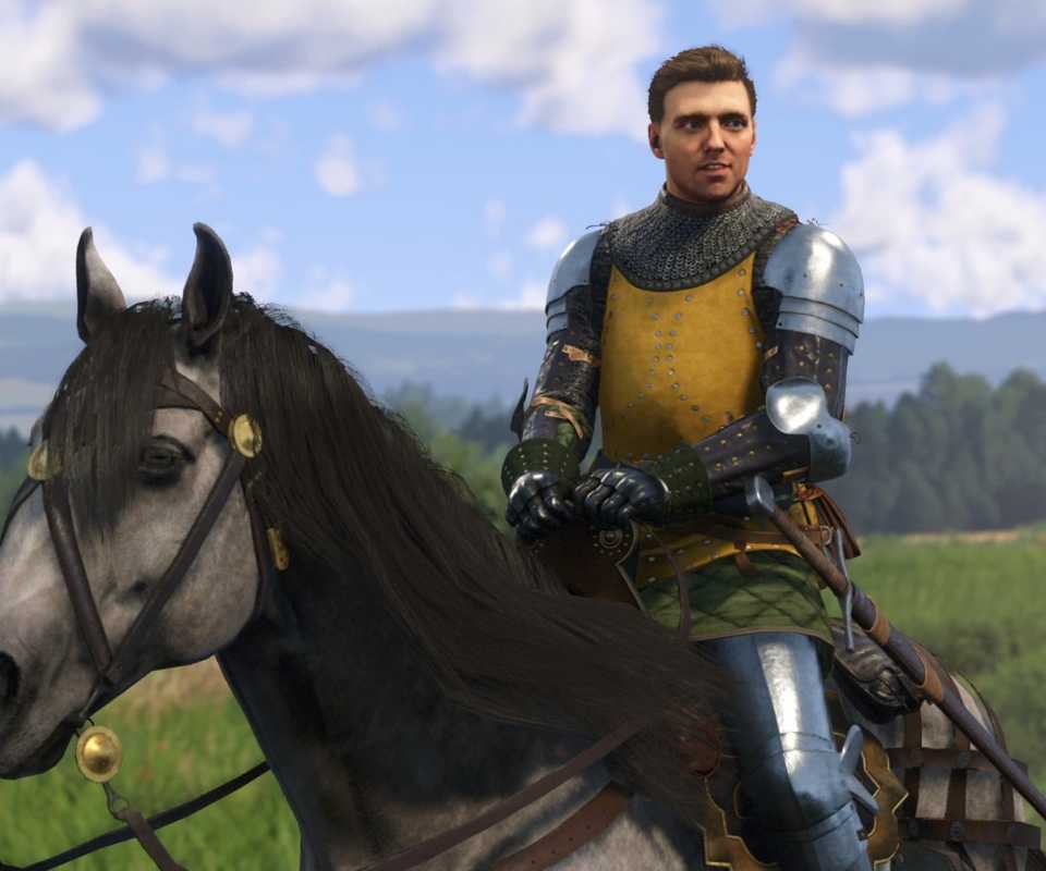 Henry riding a horse in Kingdom Come: Deliverance 2.