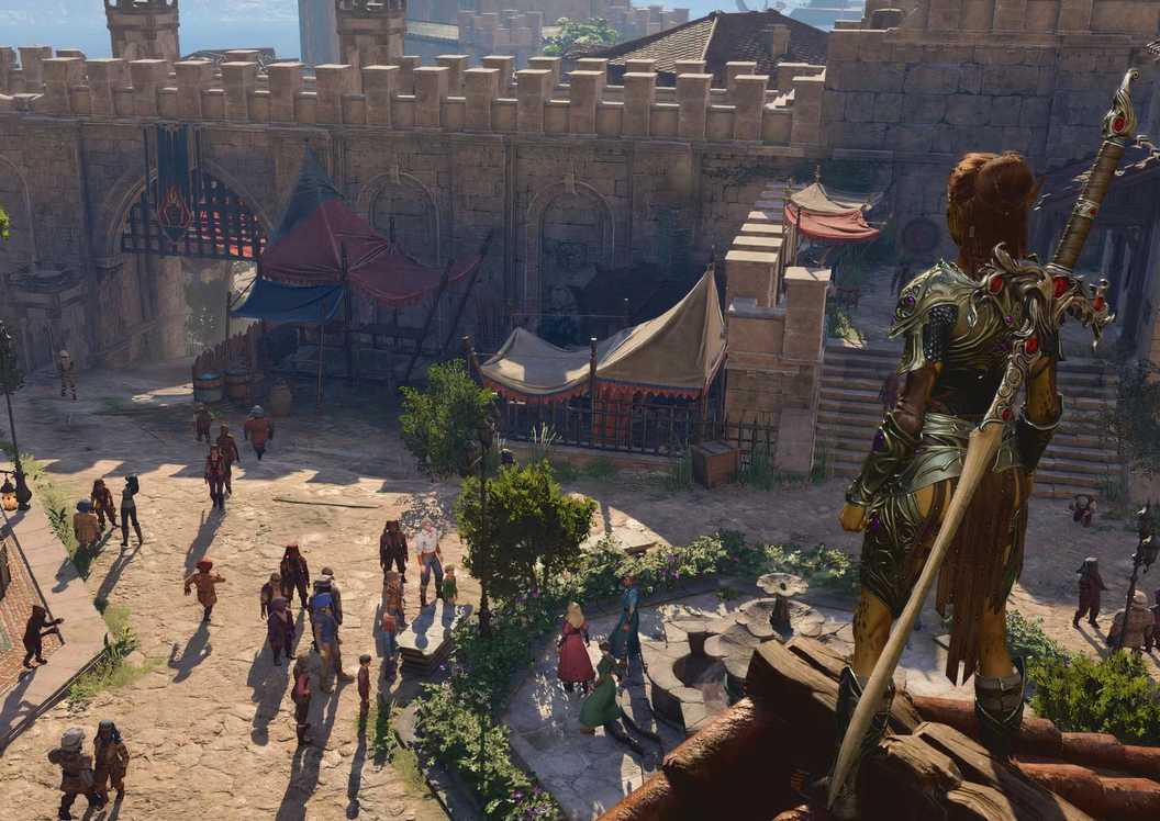 Act 3 Baldur's Gate 3 Lae'zel Looking over Sorcerous Sundries