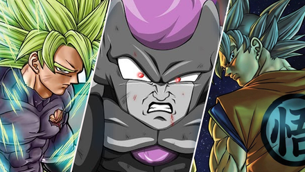 Legendary Super Saiyan Broly, Black Frieza and Ultra Instinct Goku