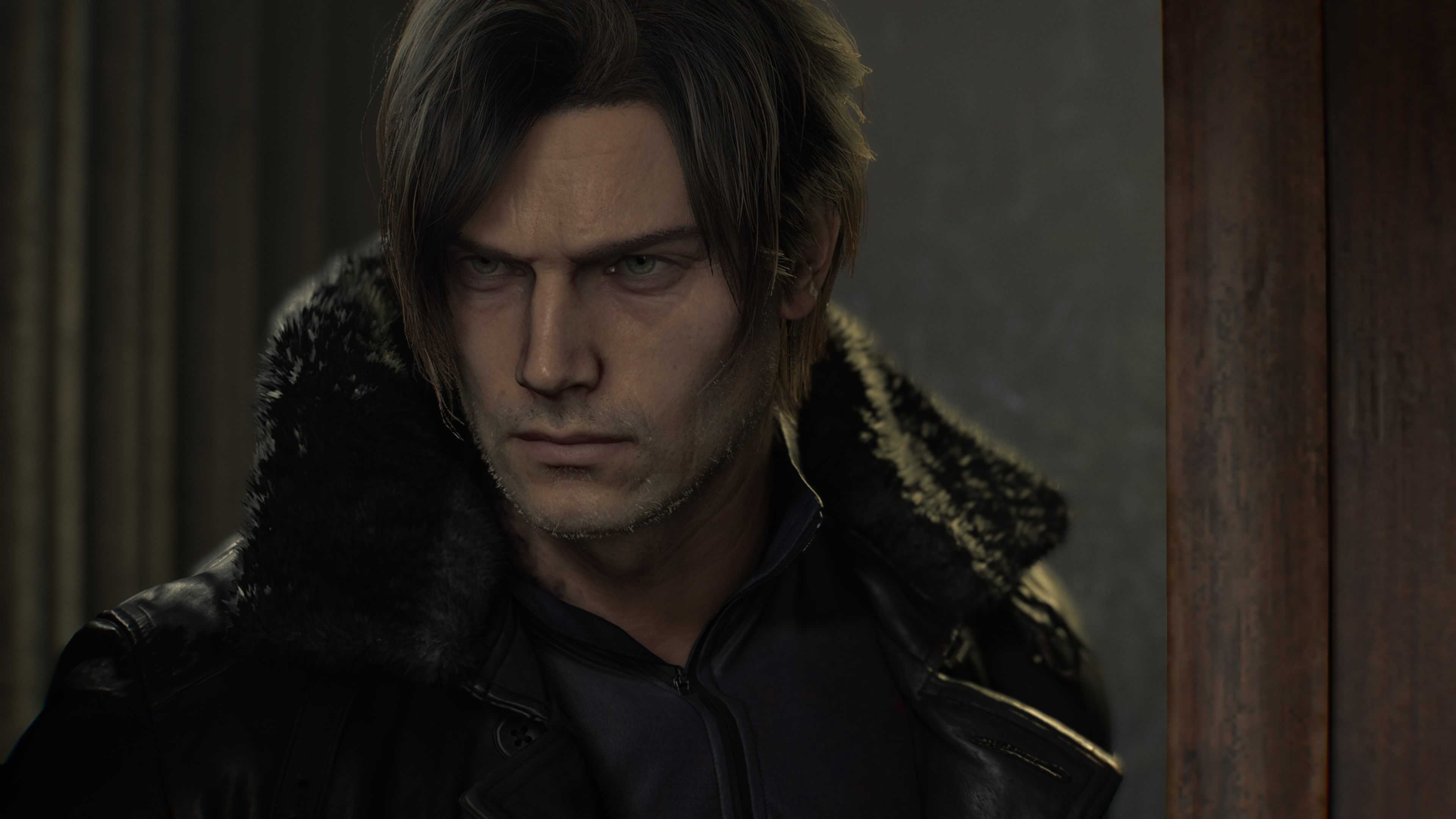 Leon wearing a furry coat in Resident Evil Requiem (PS5)