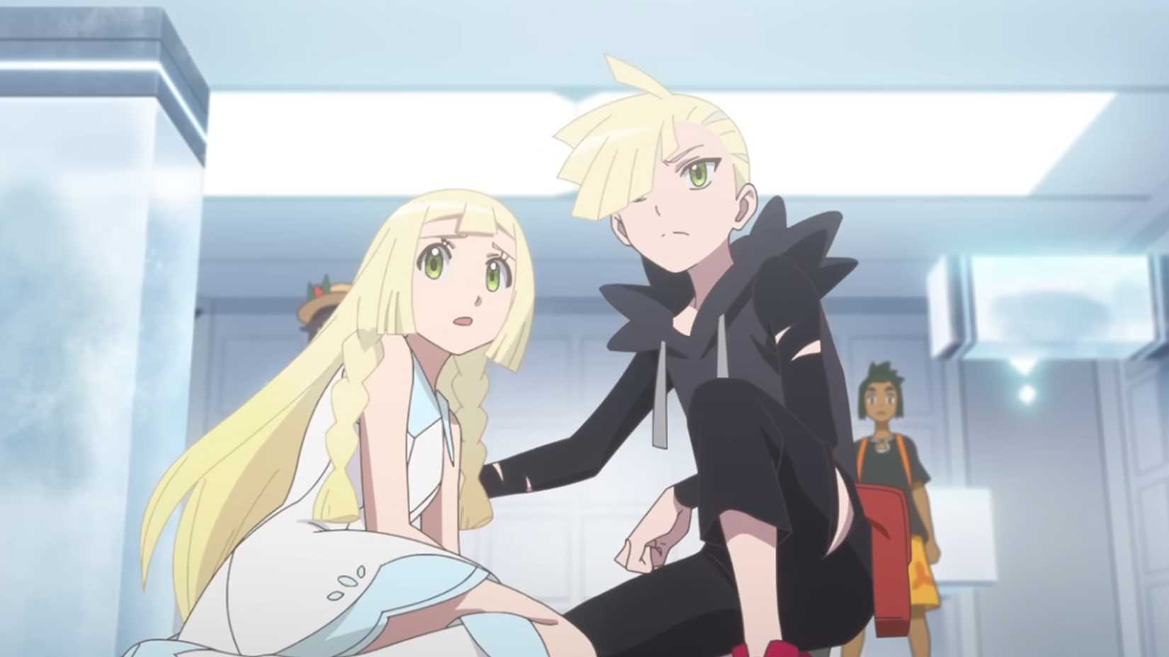 Lillie and Gladion in Aether Paradise Pokemon Ultra Sun and Ultra Moon Pokemon Evolutions Episode 3 The Eclipse