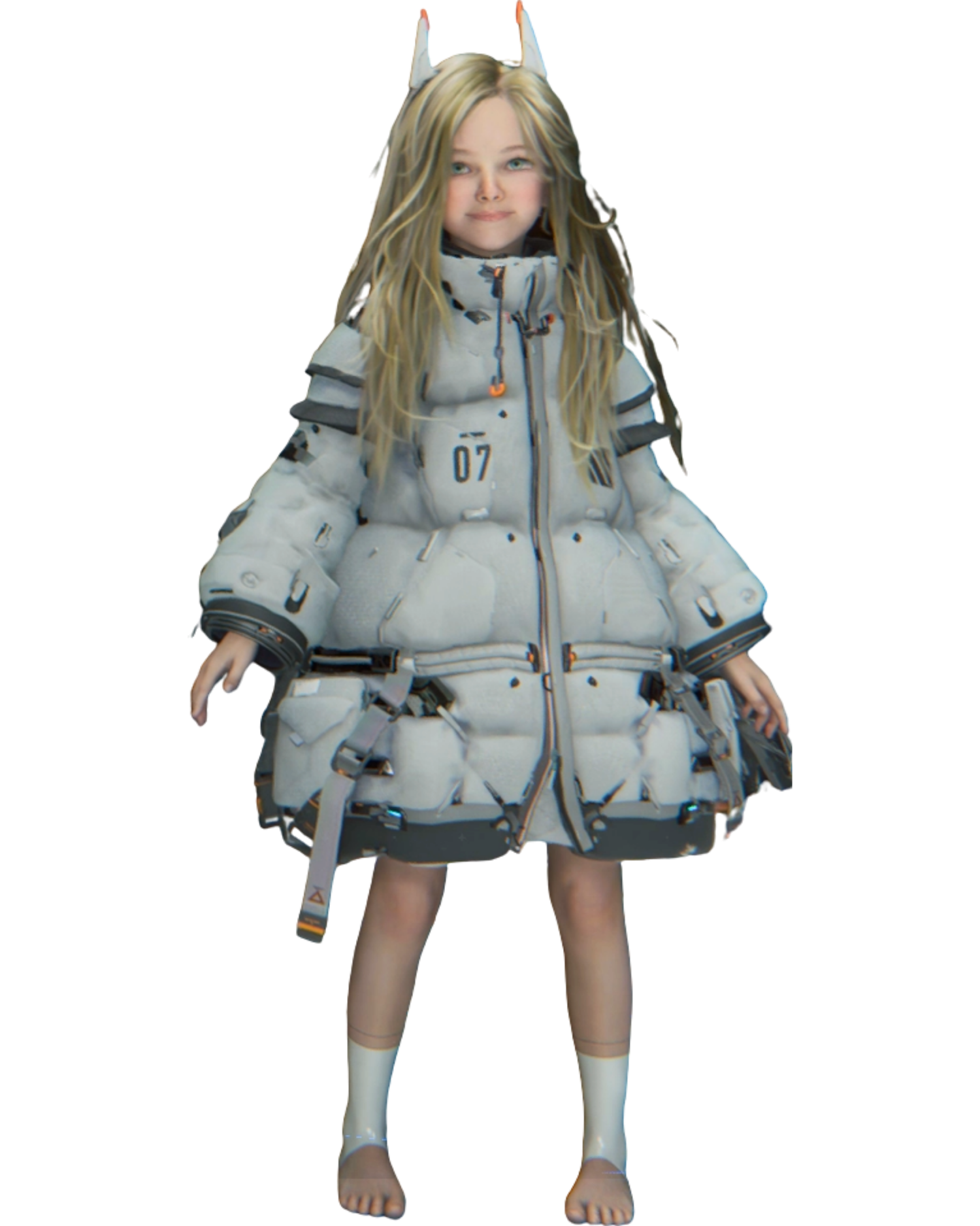 Lunar white for Diana Pragmata