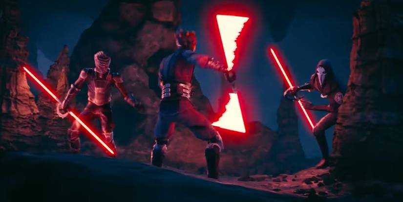 Maul fights the First Brother and the Eleventh Brother in Star Wars Maul Shadow Lord