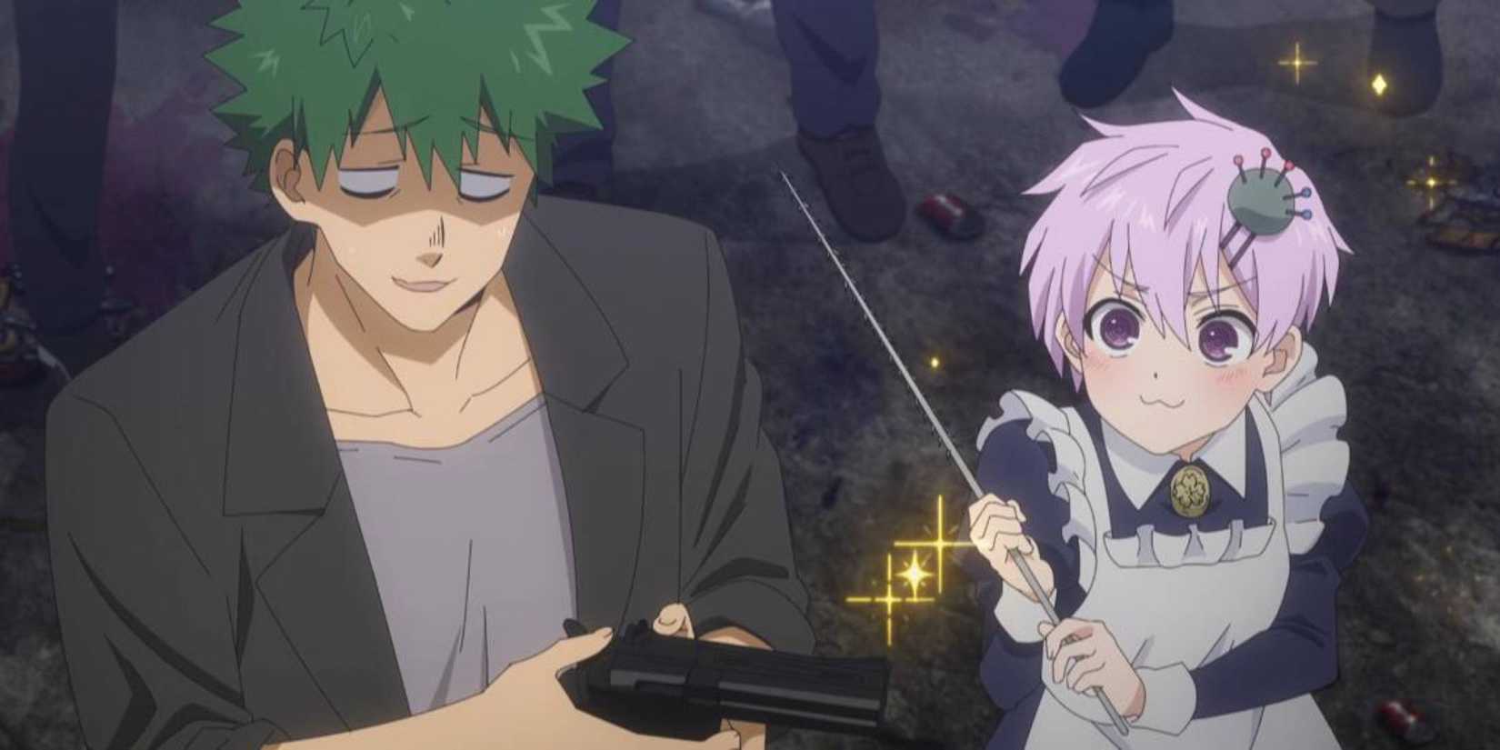 Mission Yozakura family Shinjo gets nervous while talking about weapons with Ayaka Season 2 Episode 3