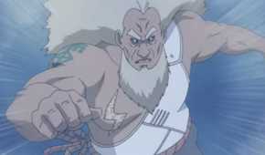 The 3rd Raikage charges into the Allied Shinobi Forces during the 4th Great Ninja War in Naruto: Shippuden.