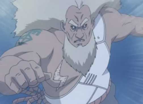 The 3rd Raikage charges into the Allied Shinobi Forces during the 4th Great Ninja War in Naruto: Shippuden.