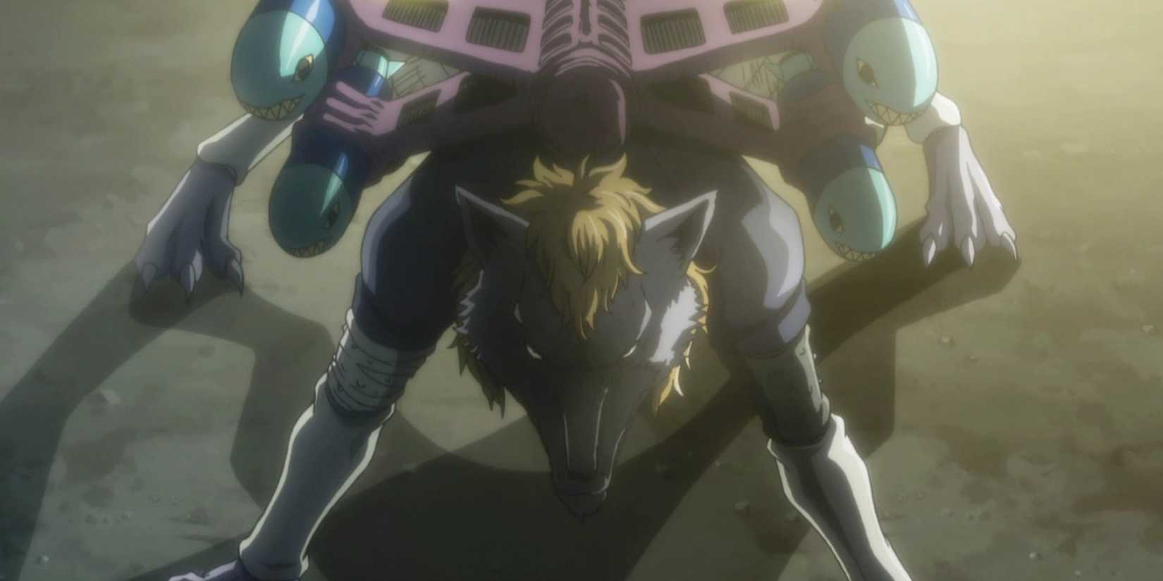 Welfin uses his Missileman technique during Hunter x Hunter's Chimera Ant Arc 