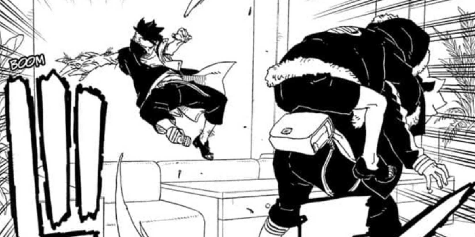 Daemon defeats Kawaki with the Reflection Shimjutsu in the Boruto manga.