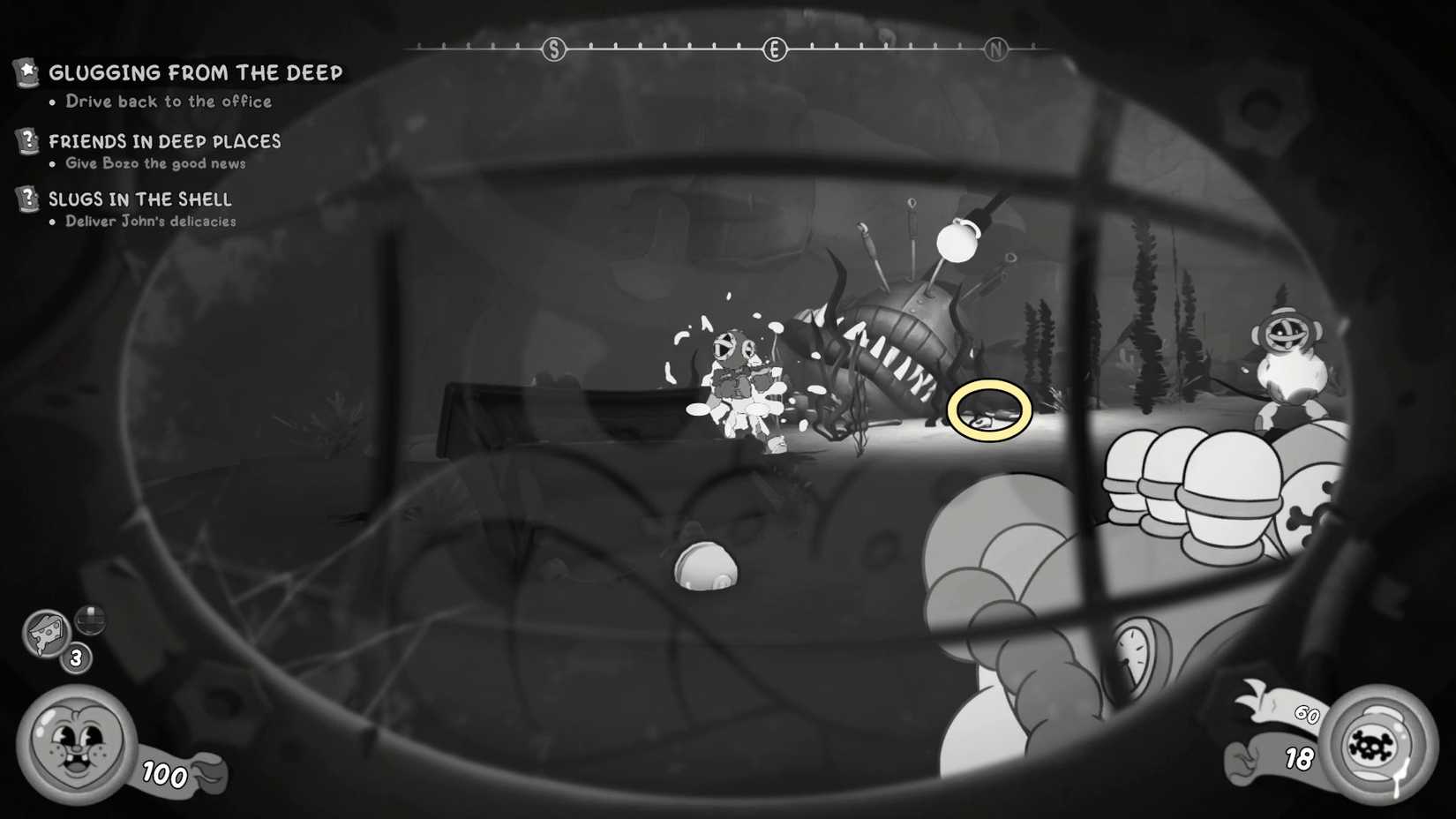 diagram on the ground near the fishing fish after the Ze Professor boss fight