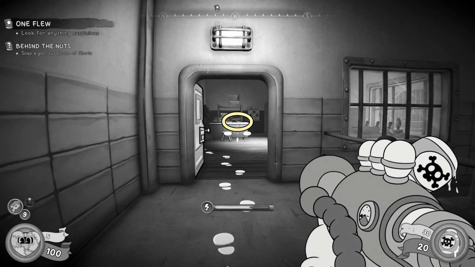 optional clue on the desk in the prison office in the One Flew mission