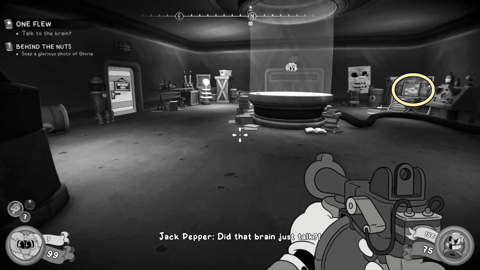 diagram on the board in Jar-Head's room in the mission One Flew