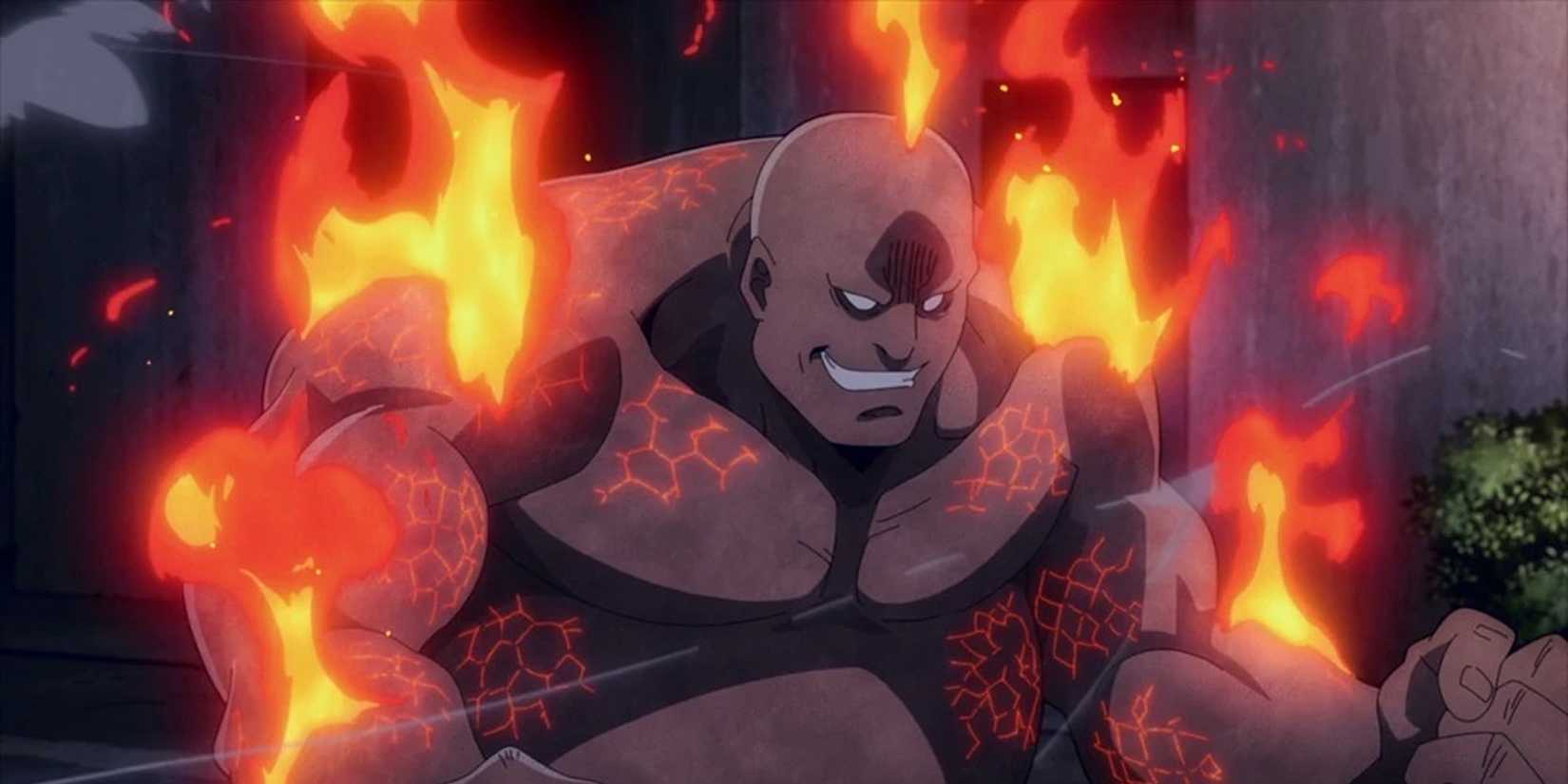 Moyuru Tochi uses his Fire Quirk.