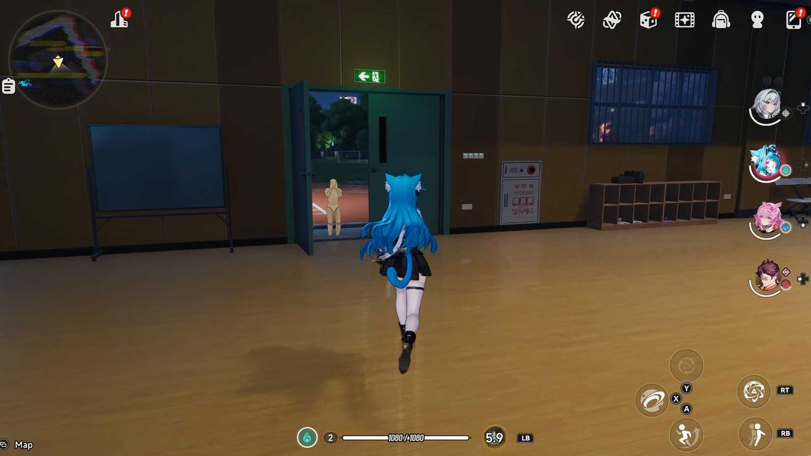 neverness-to-everness-nte-lonely-player-anomaly-commission-wandering-puppet-locations - head outside the gym