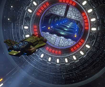 Markas Orbital No Man's Sky: Kapal memasuki stasiun luar angkasa