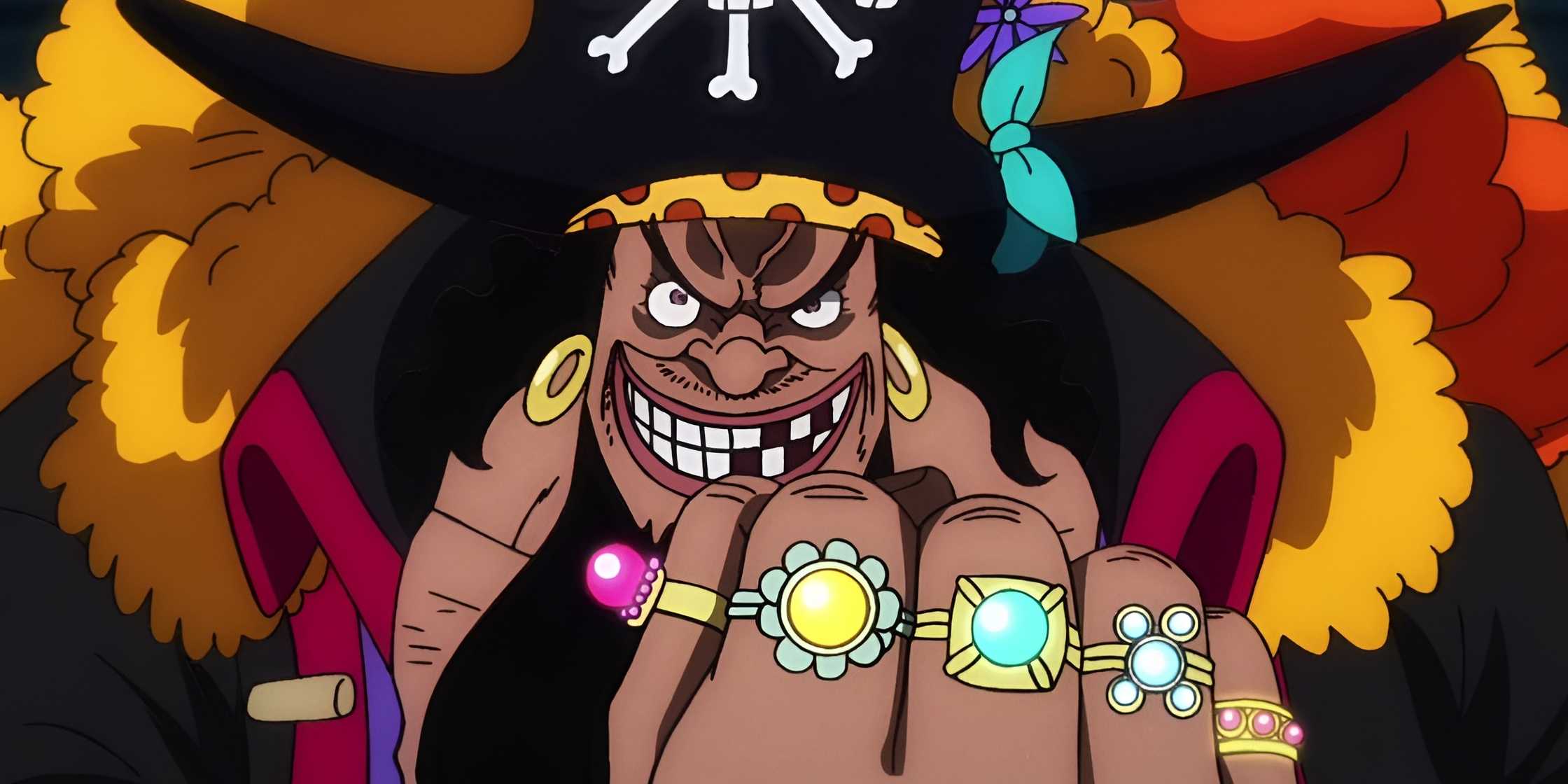 Blackbeard threatens Koby on Pirate Island in One Piece.