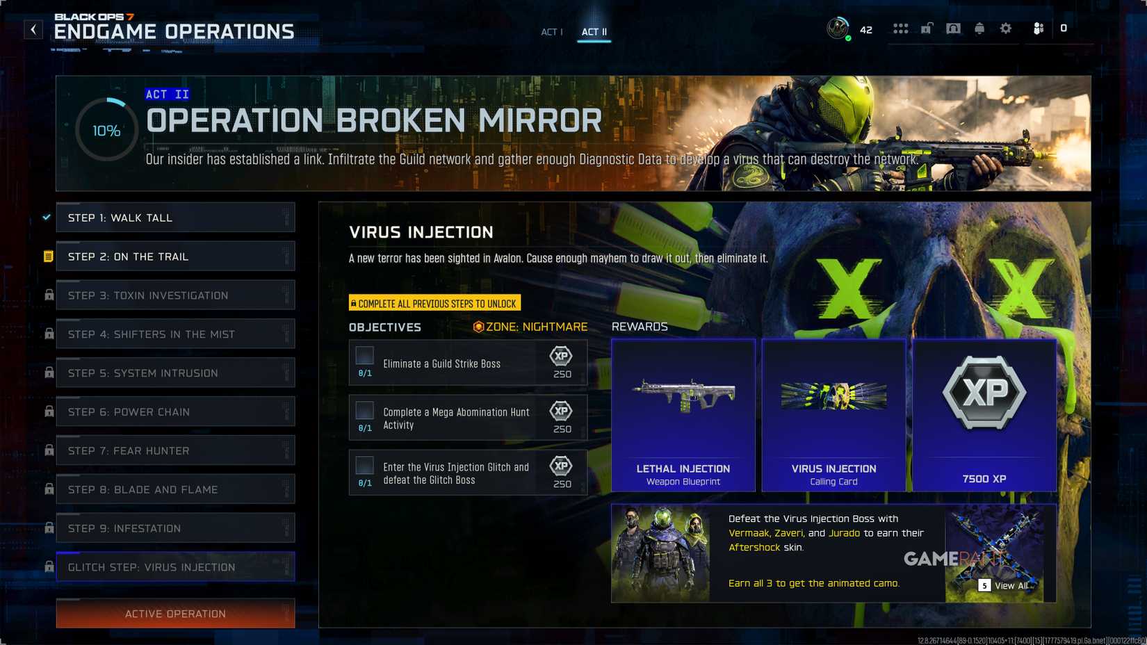 Operation Broken Mirror Rewards