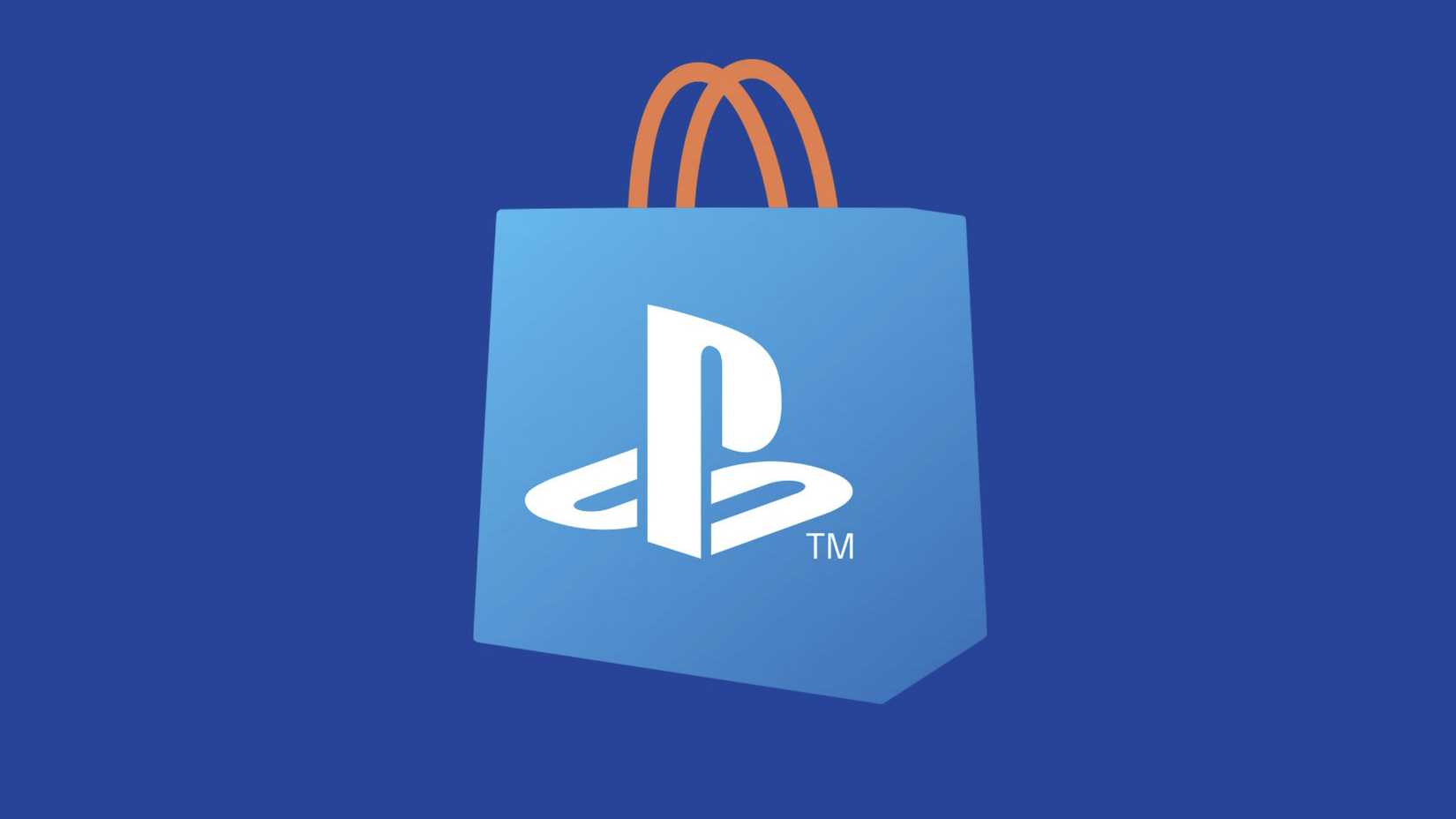 The PlayStation Store logo against a blue background