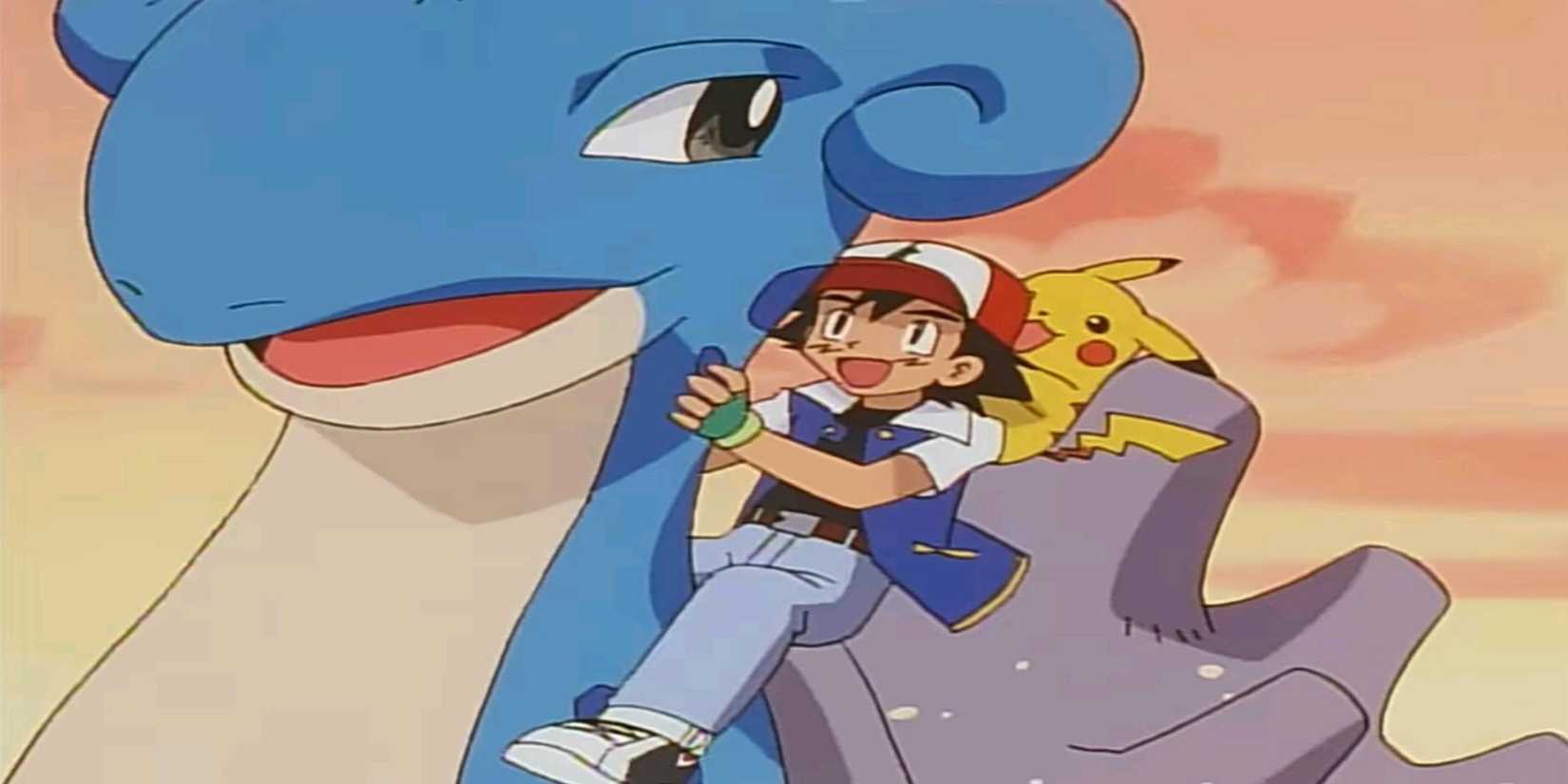 Pokemon Lapras Reunites with Ash and Pikachu Season 5 Episode 47